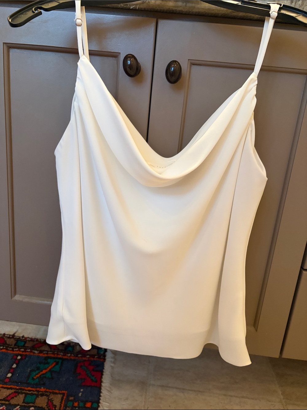 Lush Ivory Cowl Neck Satin Camisole